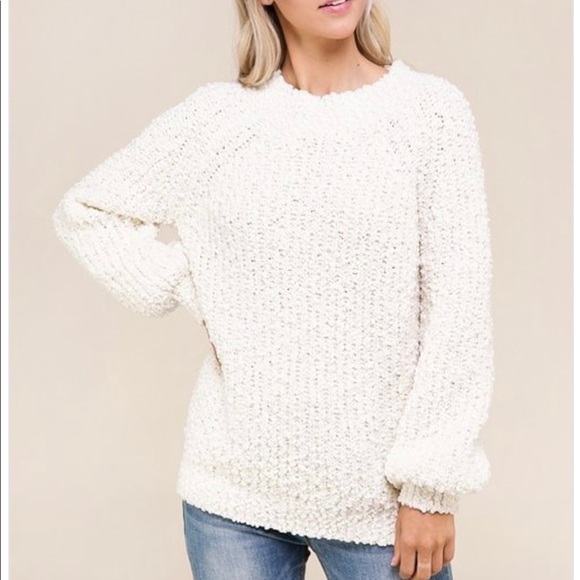 Last 3 • Ivory Raglan Sleeve Sweater - Picture 5 of 8